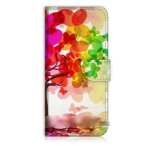 iPhone 6 6Sカラフル木スマホケース充電ケーブルフィルム付_画像1