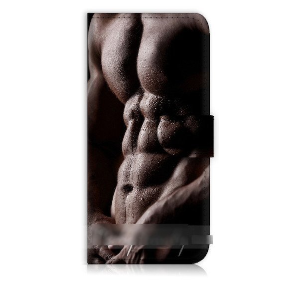 iPod touch 5 6筋肉 腹筋 スマホケース 充電ケーブル フィルム付_画像1