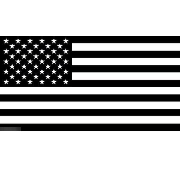 海外限定 国旗 アメリカ合衆国 USA 星条旗 白黒 モノクロ 特大フラッグ_画像1