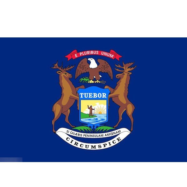 海外限定 国旗 ミシガン州 州旗 アメリカ 米国 特大フラッグ_画像1