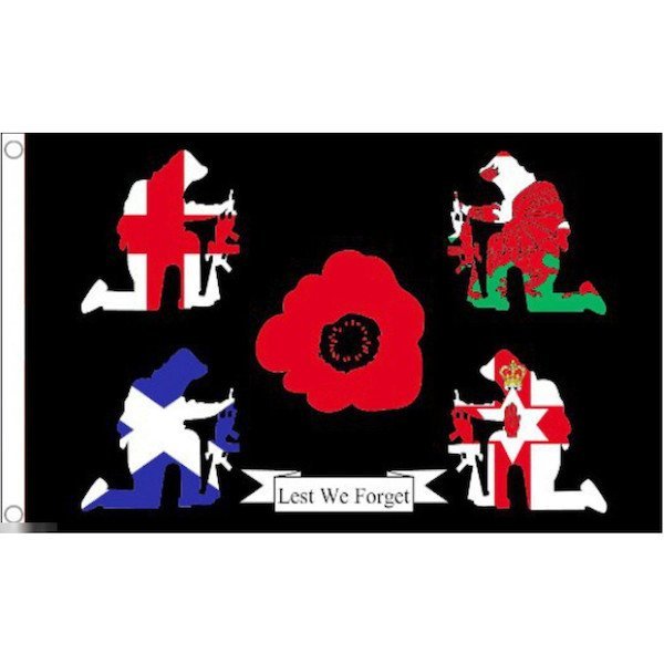 海外限定 国旗 第一次世界大戦 イギリス 英国 忘れない 特大フラッグ_画像1