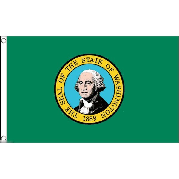 海外限定 国旗 アメリカ ワシントン州 州旗 特大フラッグ_画像1