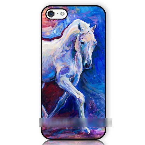iPhone 12 Pro Max Pro Max white horse horse picture oil painting design smartphone case art case smart phone cover 