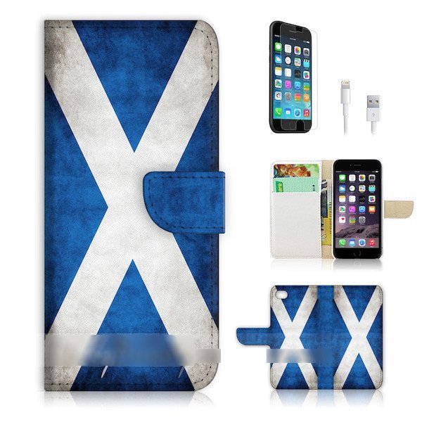 iPhone 8 Plus アイフォン 8 プラス アイフォーン 8 + スコットランドスマホケース 充電 フィルム付_画像3