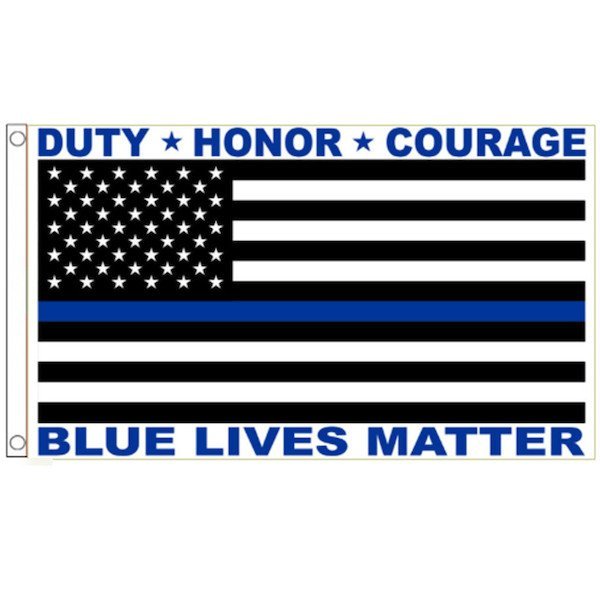 海外限定 国旗 ブルー・ライヴズ・マター 警官 USA 星条旗 アメリカ 特大フラッグ_画像1