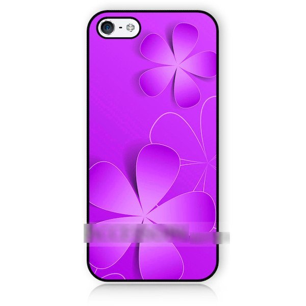 iPhone6 6SPlus花びら フラワー 紫 アートケース 保護フィルム付_画像1