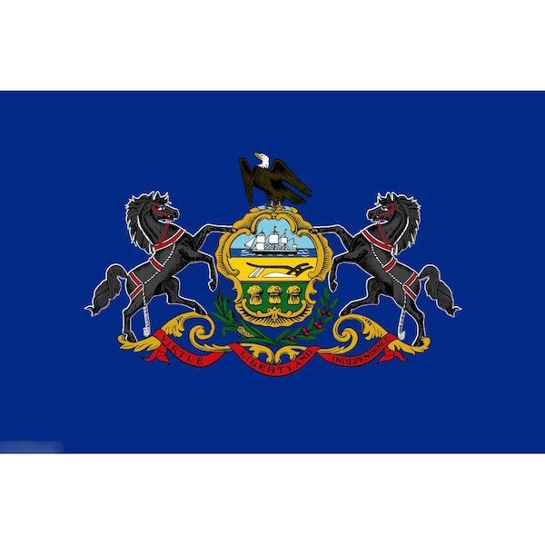 海外限定 国旗 アメリカ ペンシルベニア州 州旗 特大フラッグ_画像1