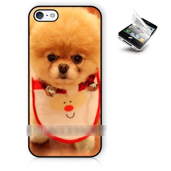iPhone5 5S5CSE子犬 ドッグ アートケース 保護フィルム付_画像3