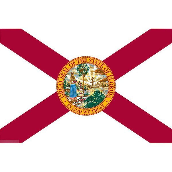 海外限定 国旗 アメリカ フロリダ州 州旗 特大フラッグ_画像1