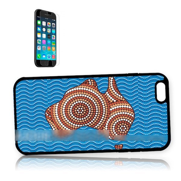 iPhone 7オーストラリア ドット柄アートケース 保護フィルム付_画像3