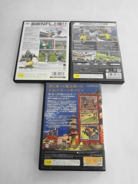 PS2 21-535 ジャンク扱い ソニー sony プレイステーション2 PS2 NFL アメフト ハリーポッター 3本セット ゲーム 動作未確認 使用感