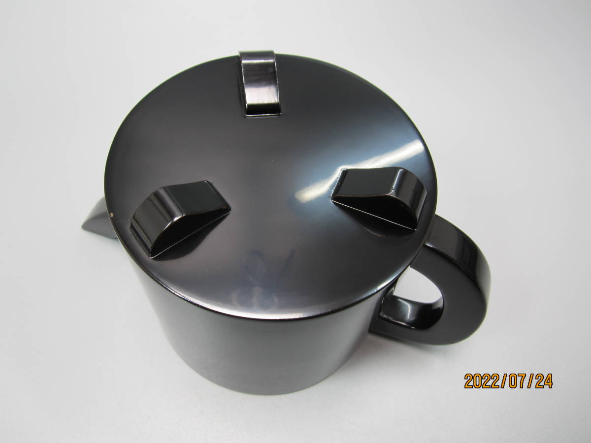 本漆塗　湯桶　木製　湯とう　茶道具　未使用_画像4