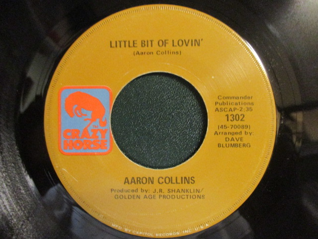 Aaron Collins ： Easy To Say 7'' / 45s (( Side A バラード / Side B Funky )) c/w Little Bit Of Lovin' (( 落札5点で送料無料_画像2