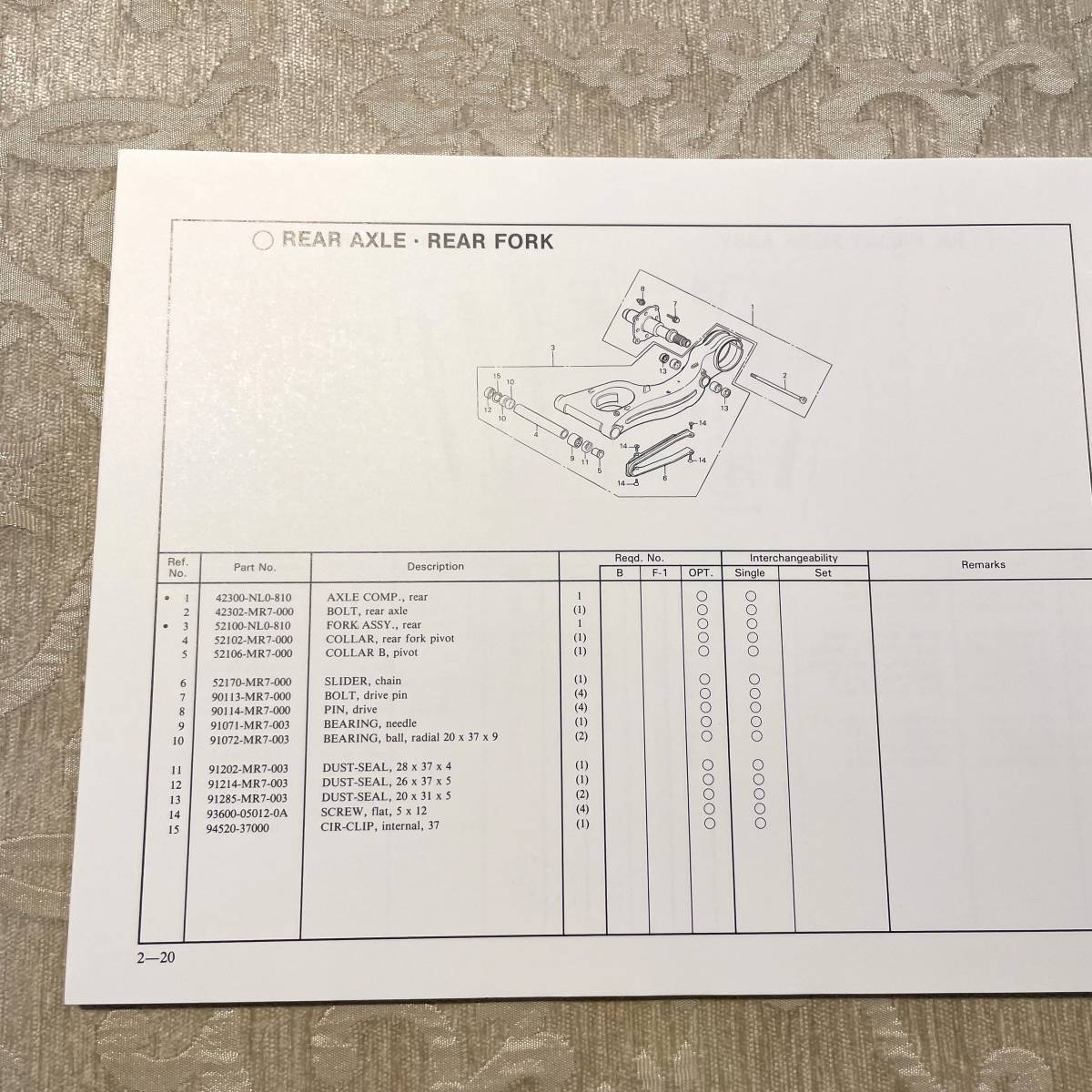 ★VFR750R ★ホンダ ★正規 ★パーツリスト ★セットアップマニュアル ★配線図あり ★整備書_画像7