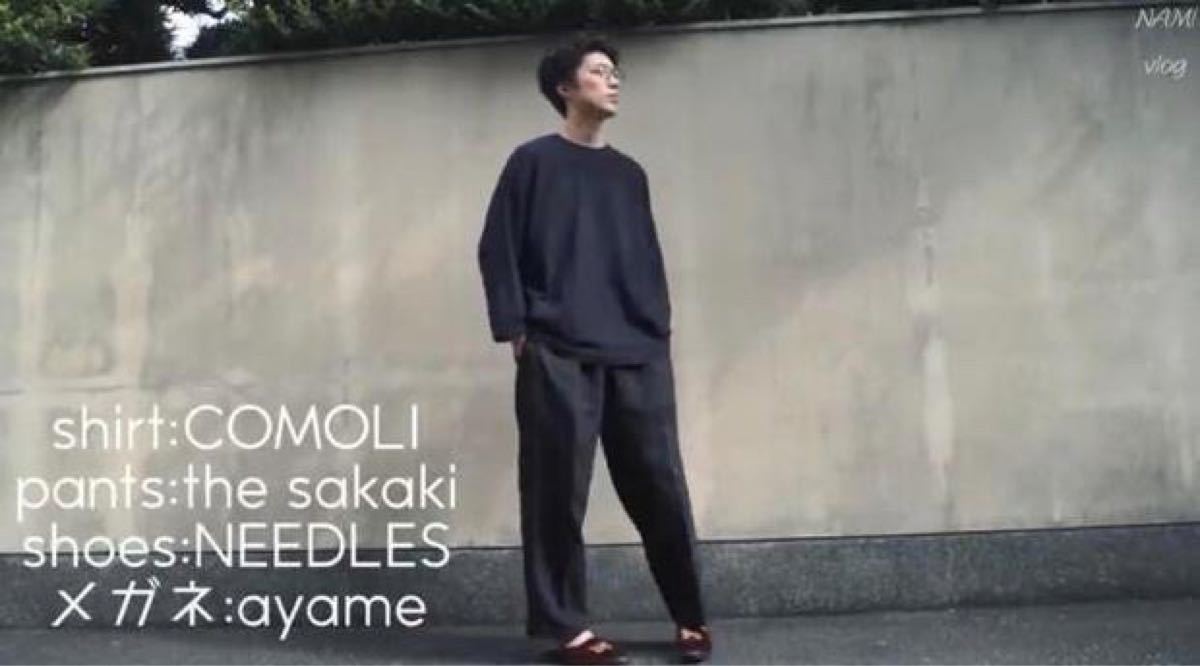 COMOLI】フットボールTシャツ 23SS FADE BLACK サイズ2-