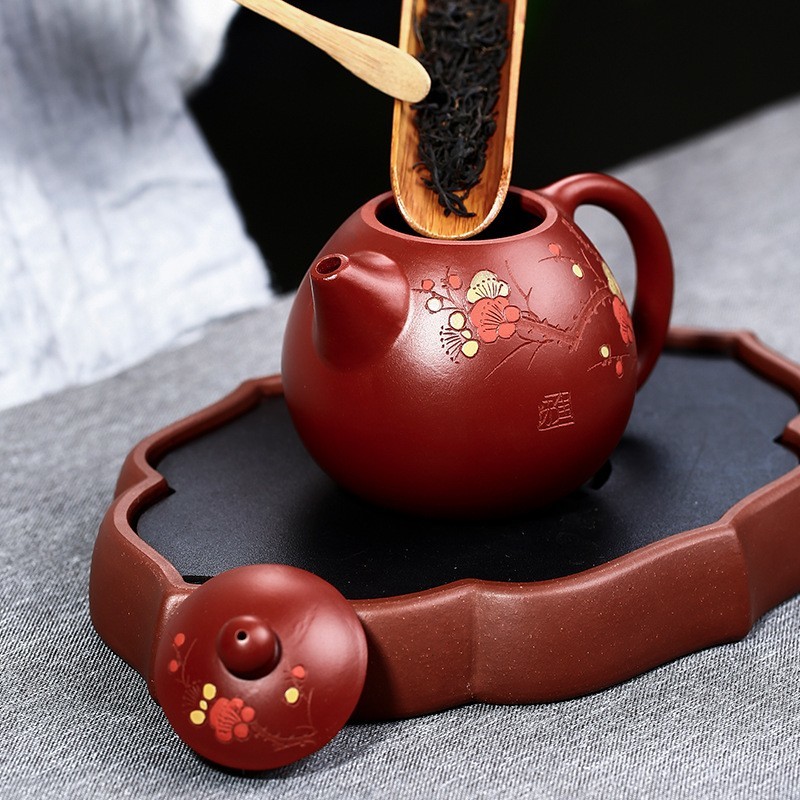 ティーポットおしゃれ 紫砂茶壺 耐熱 土瓶 湯飲み 茶器 きゅうす 急須 おしゃれ 中国製 焼き物 ティーポット おすすめ お茶 逸品 lh899_画像3