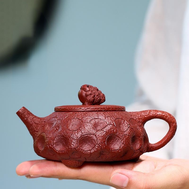 ティーポット耐熱 宜興紫砂壺 陶磁器 紫砂 後手 茶道具 セラミック 磁器 陶器 唐物 中国 まだら模様 手作り 中国茶器 本物 芸術品 lh885