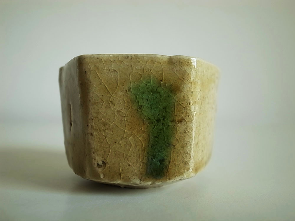 江戸時代 黄瀬戸 六角盃 向付 酒器 猪口 工芸品 江戸時代 黄瀬戸 六角盃 向付 酒器 猪口 工芸品