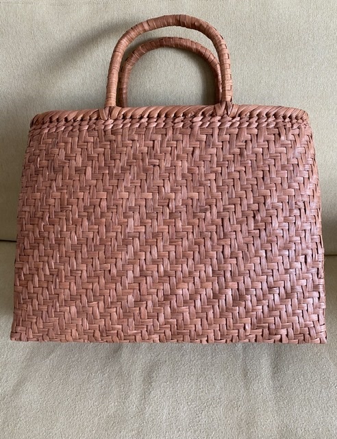 未使用品 長野産 新品 サイズXL 職人手編み 網代編み 山葡萄籠バッグ