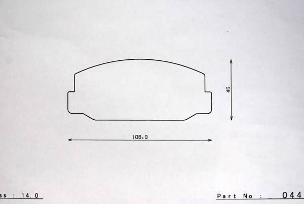 N G1ブレーキパッド セリカ RA21・23・25・28 dp044 フロント_画像2