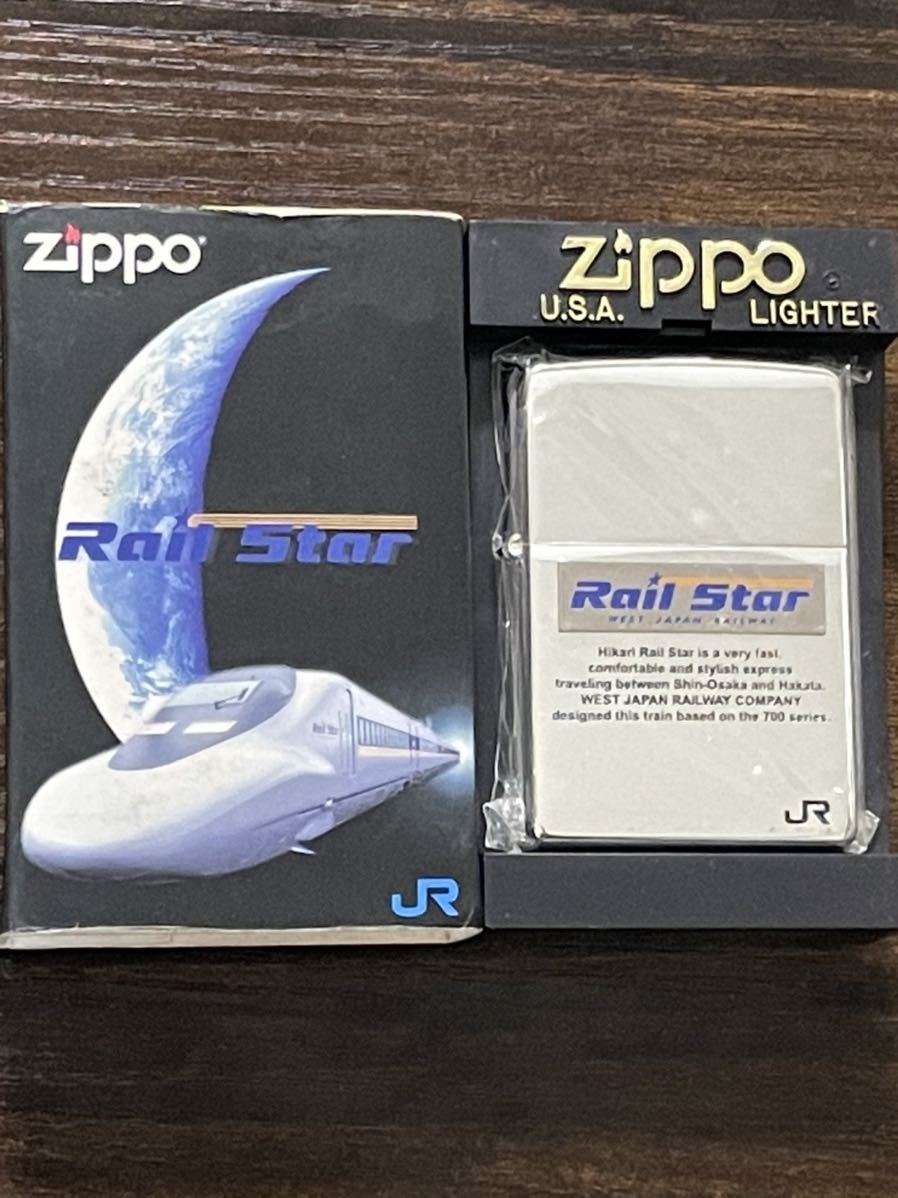 zippo JR Rail Star SILVER METAL 年代物 レールスター 1999年製 WEST