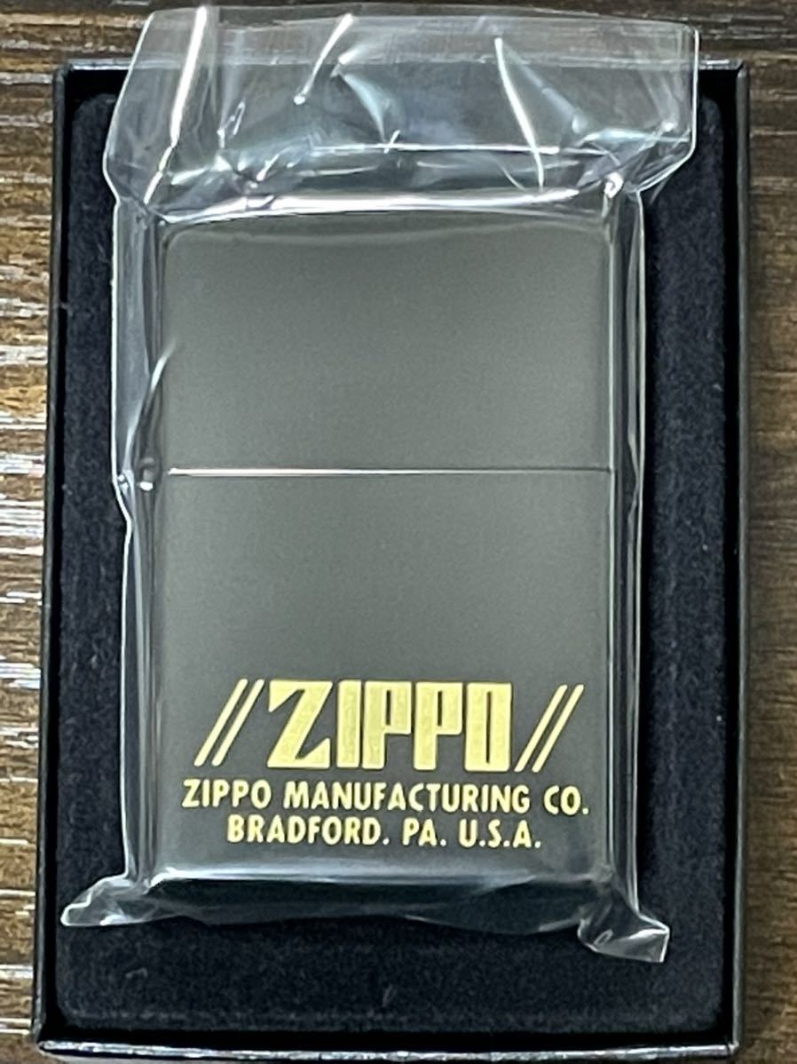 zippo 底面斜体 ロゴ ゴールド刻印 筆記体 ブラック 年代物 1989年製