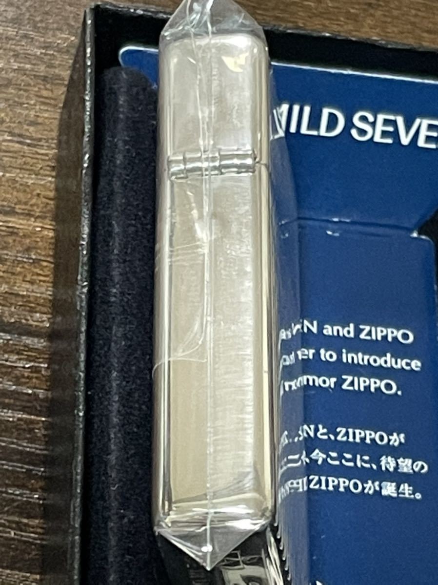 zippo MILD SEVEN Armor スリム 限定品 3面彫刻 2010年製 当選品 マイルドセブン アーマー ストライプ 懸賞品 メビウス MEVIUS