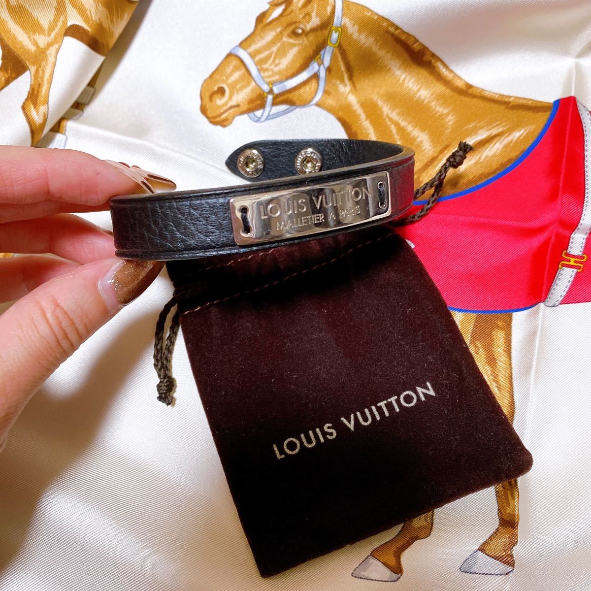 希少!!】 ルイ ヴィトン LOUIS VUITTON レザー ブレスレット econet.bi