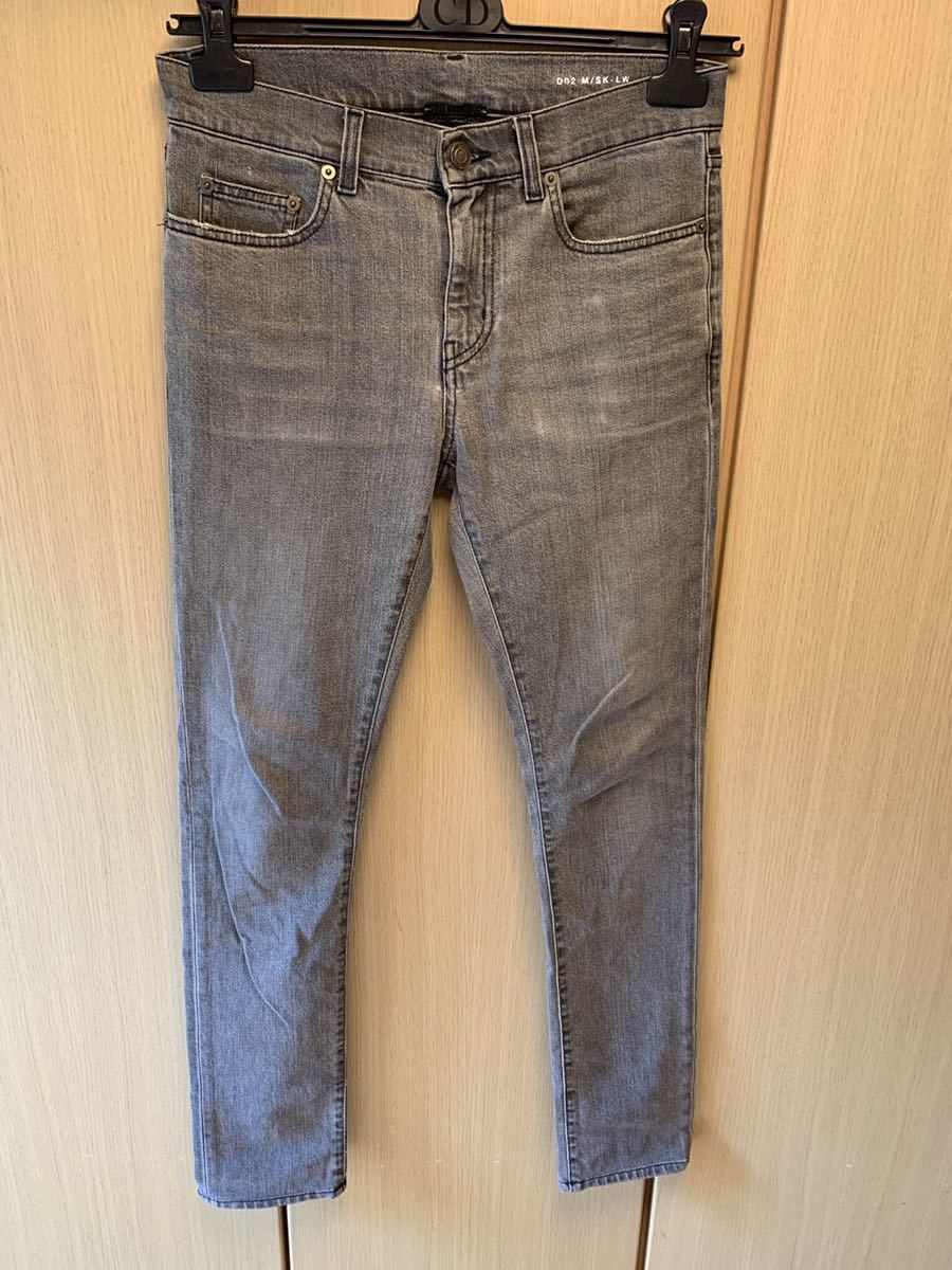 国内正規 16SS Saint Laurent Paris サンローランパリ D02 M / SK - LW スキニー グレー デニム 28 390001 Y881I