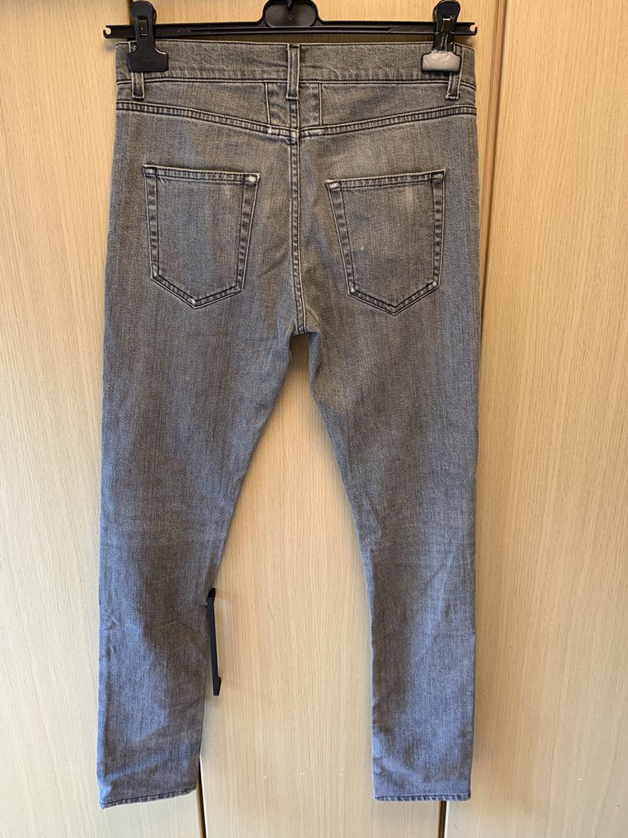 国内正規 16SS Saint Laurent Paris サンローランパリ D02 M / SK - LW スキニー グレー デニム 28 390001 Y881I