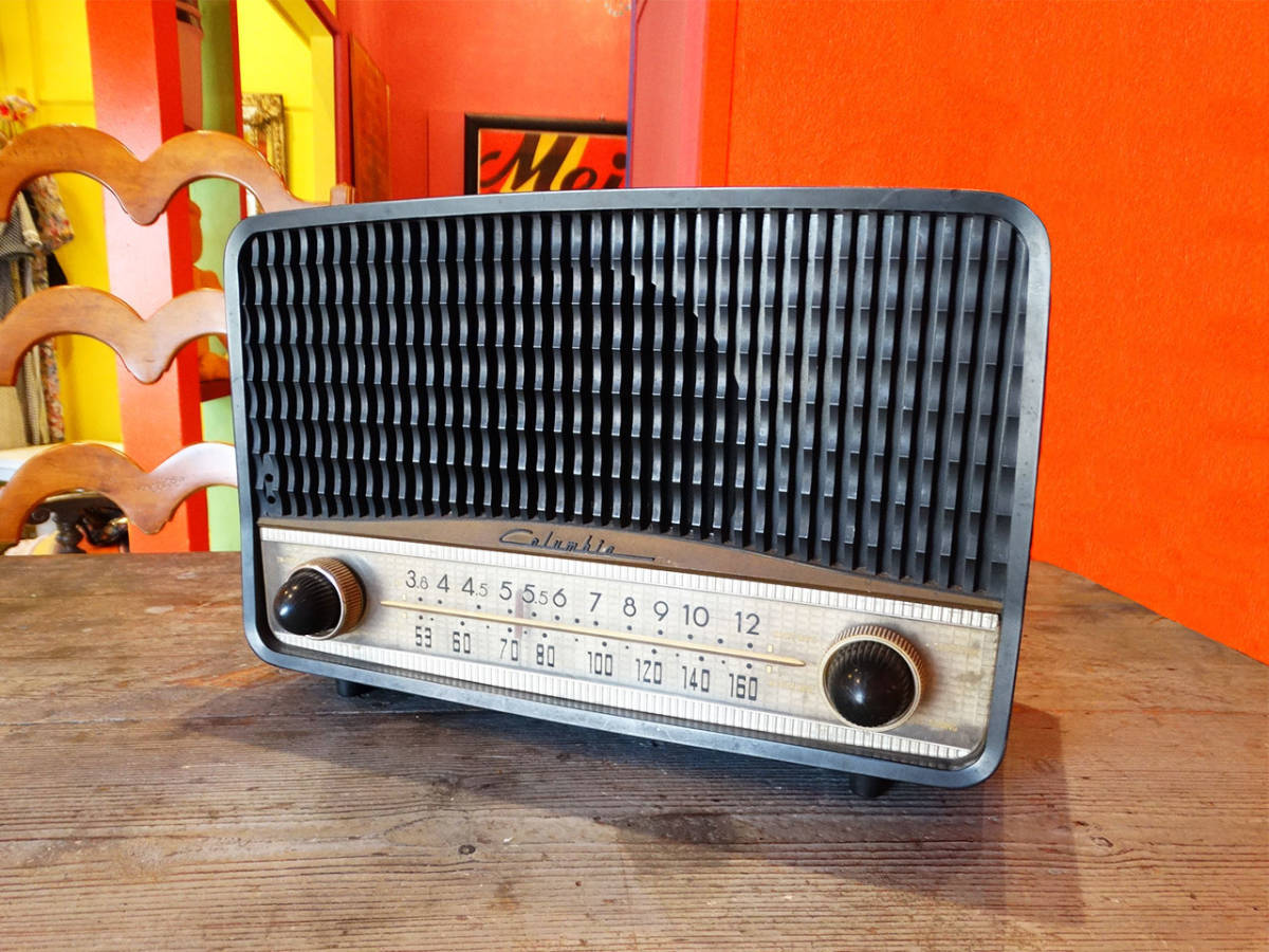 *radio/ радио /KAWASAKI/columbia/ Colombia / вакуумная трубка / вакуумная трубка радио / Vintage /vintage/ рабочее состояние подтверждено 