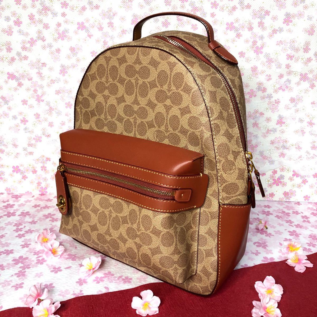 COACH リュック バックパック ダークブラウン(ポケット付