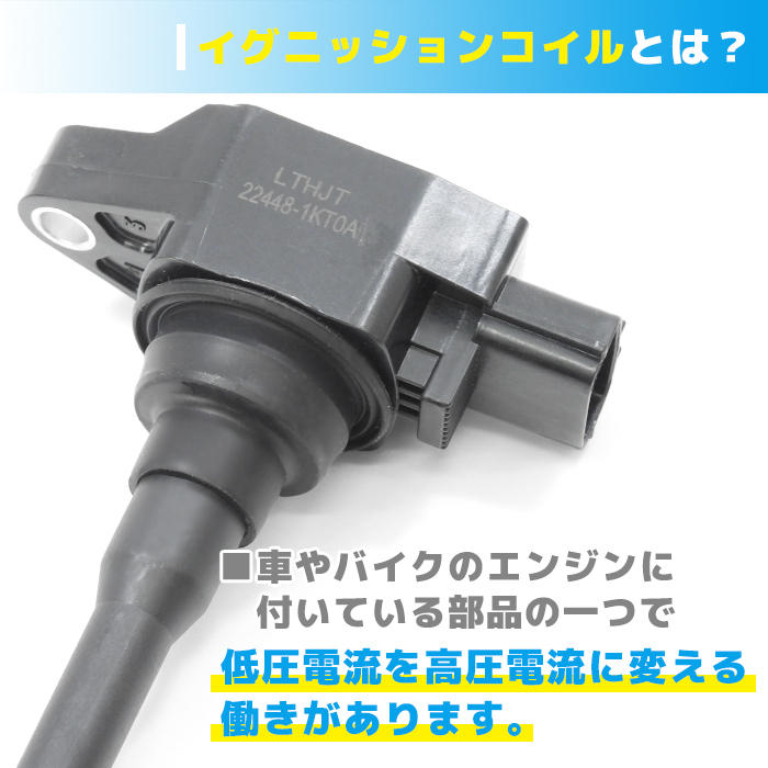 日産 セレナ CNC25 イグニッションコイル 1本 半年保証 純正同等品 1本 22448-1KT0A 22448-JA00C 互換品 スパークプラグ_画像3