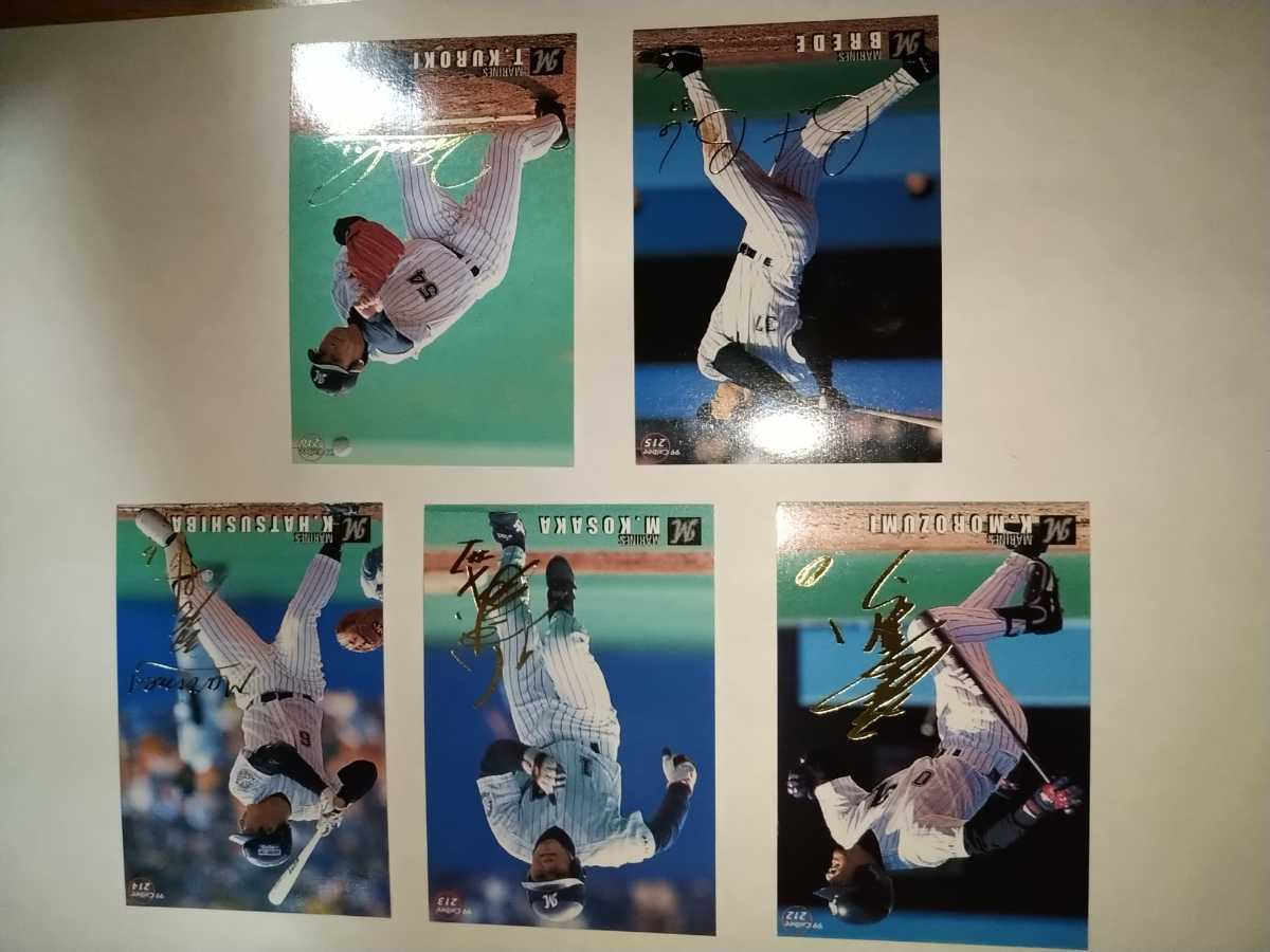  Chiba Lotte Marines 99 Professional Baseball chip s третий . золотой . автограф комплект 