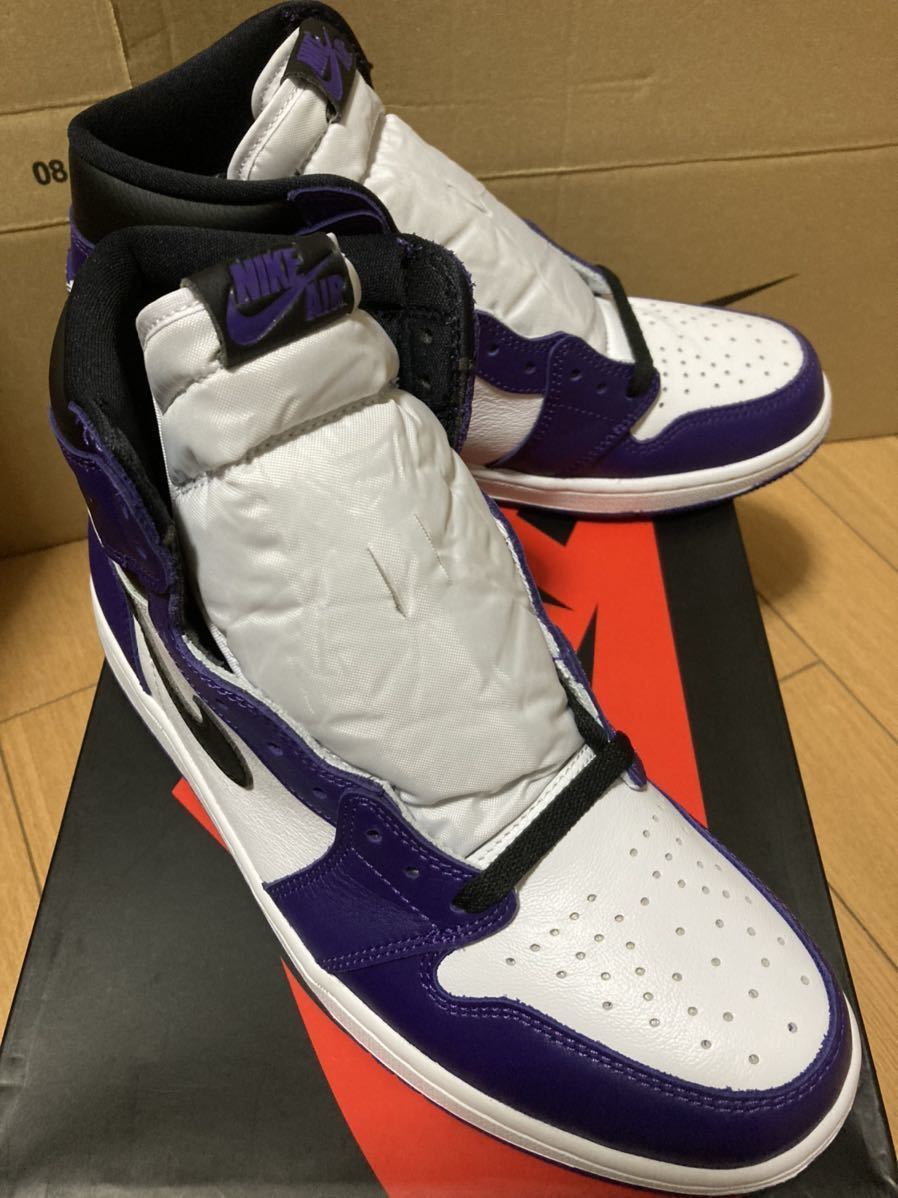 デッド NIKE AIR JORDAN 1 RETRO HIGH OG COURT PURPLE ナイキ エア ジョーダン 1 コート パープル DUNK SB ダンク Travis GAME ROYAL BRED_画像1