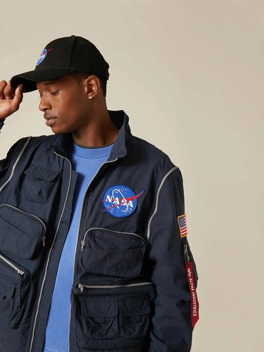 アルファインダストリー NASA EVO BOMBER JACKET II ボンバー ジャケット レプリカブルー ミリタリーサイズM alcjn52001c1m_画像5