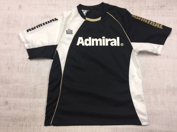 Admiral アドミラル スポーツ サッカー ユニフォーム 半袖tシャツ カットソー メンズ ポリエステル100 黒 タイムセール