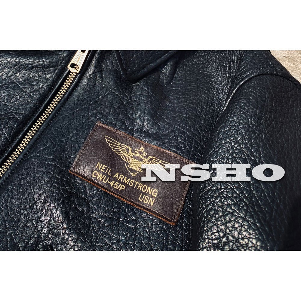 SAY689【XXXL】最高峰 フランス産 肉厚 シープスキン 復刻 アメリカ空軍フライトジャケットCWU45Pモデル 羊革 2