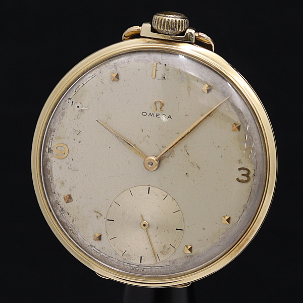1円☆稼働◎正規品【オメガ】手巻き スモセコ 14K/585/43.0g シルバー
