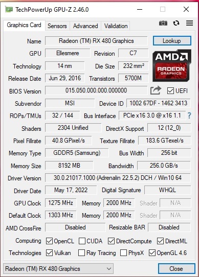 MSI AMD RADEON RX 480 GAMING X 8G_画像8