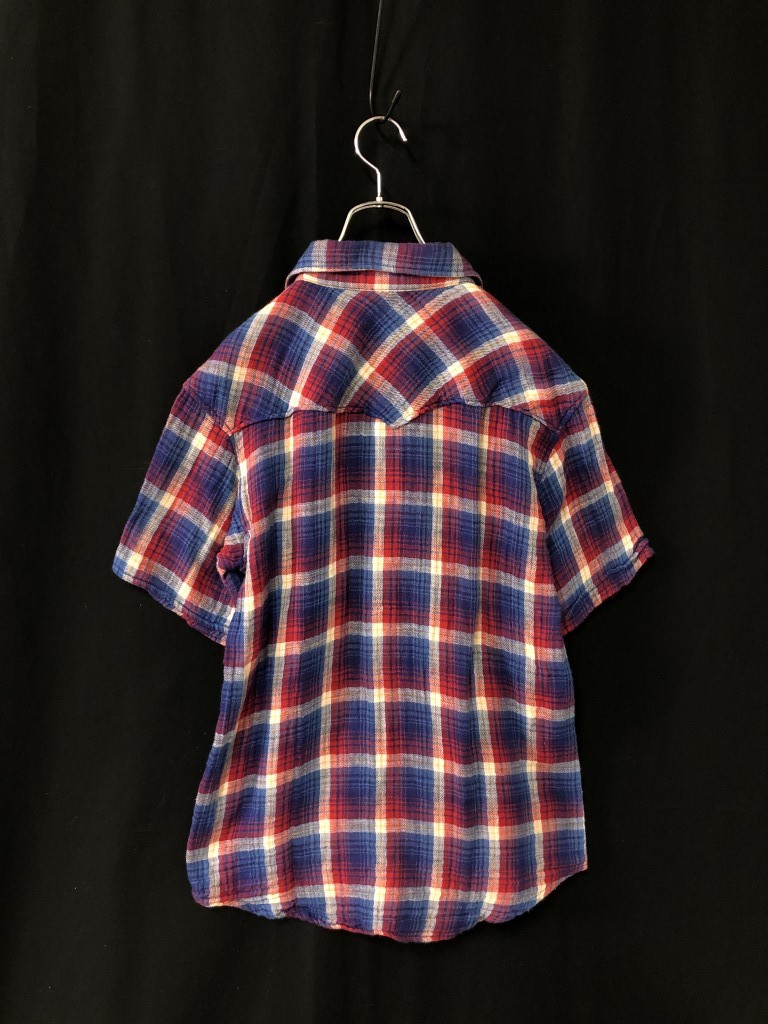 ◆ONE'S GARMENT ガーゼ生地　半袖チェックシャツ M　日本製　USA　70sデザイン　GOOD ON_画像4