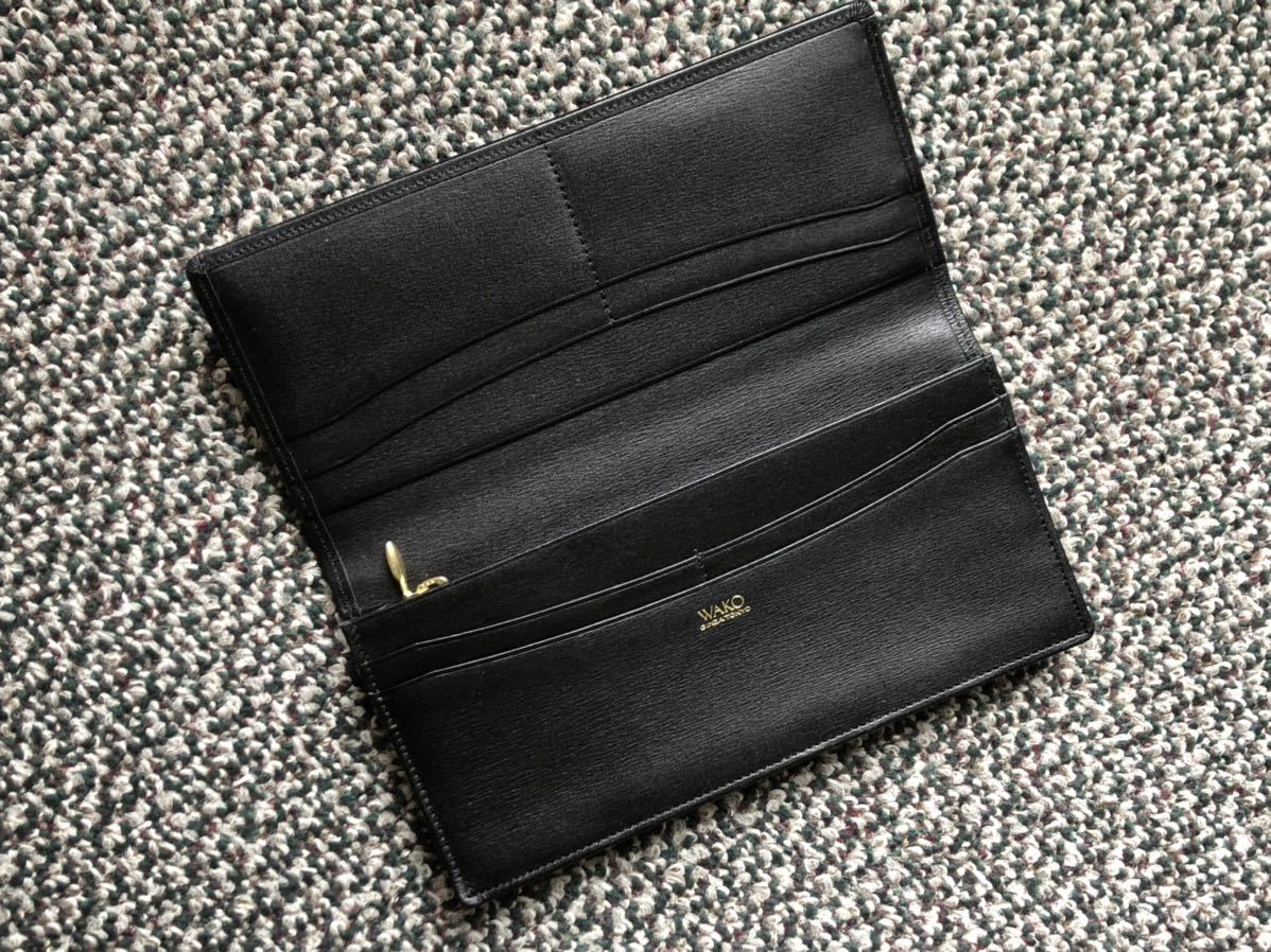 *WAKO* long wallet, card change purse . black color 