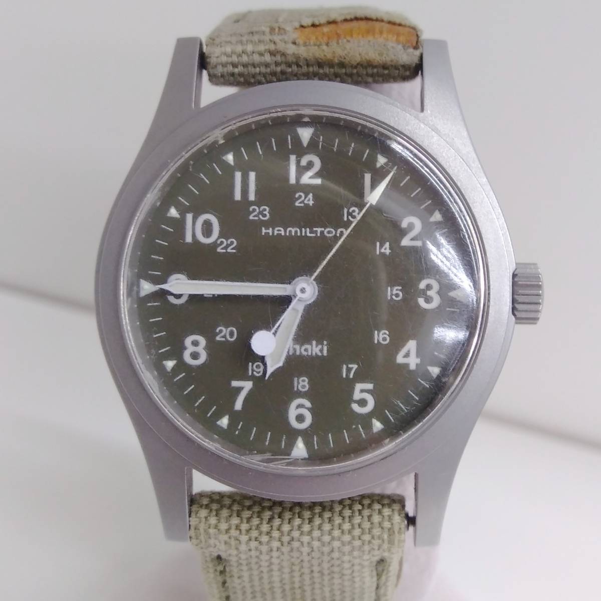 ジャンク HAMILTON ハミルトン Khaki カーキ 9415A 腕時計 手巻き 可動品 1円スタート