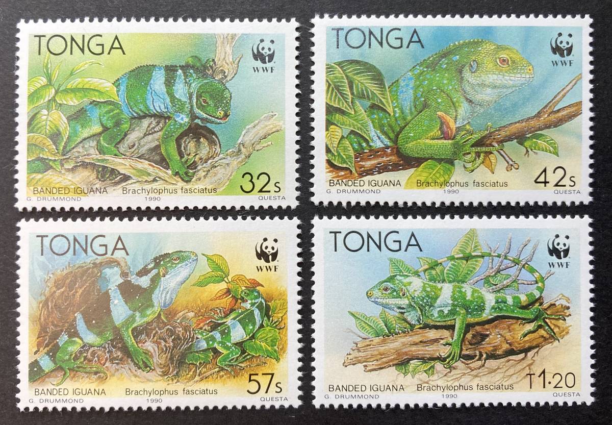  ton ga1990 year issue iguana lizard stamp unused NH