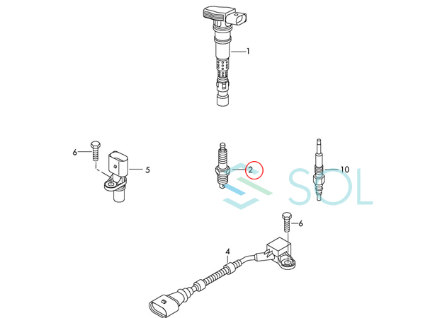 送料185円 アウディ A3(8P1 8PA) A4(8E2 8E5 B6) ダブルプラチナ スパークプラグ 4本セット BOSCH FR7HPP332W 101905620 101905600_画像3