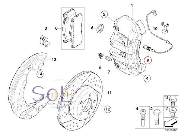 送料185円 BMW E82 E87 E88 E90 E91 E92 E93 F20 F21 F30 F31 フロント ブレーキパッドセンサー 116i 118i 120i 320i 323i 325i 335i_画像2