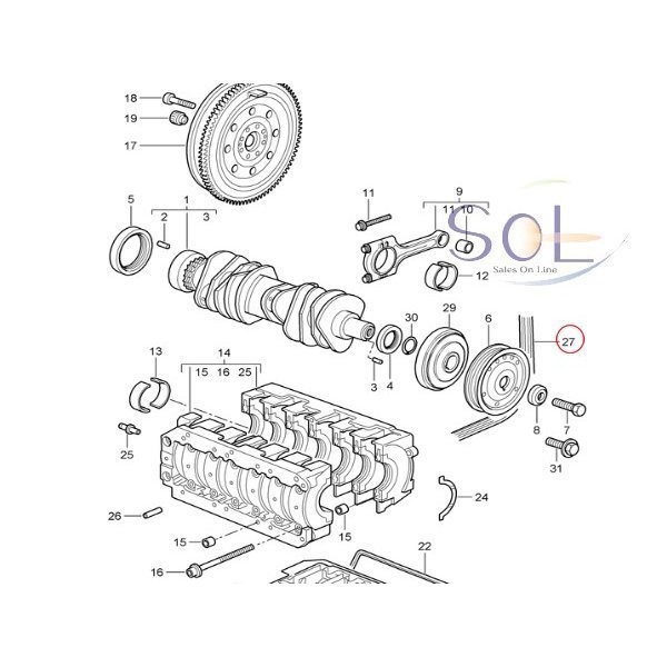 送料185円 ポルシェ ケイマン ボクスター 911 ファンベルト(Vベルト) 6PK2115 99610215166 出荷締切18時_画像2