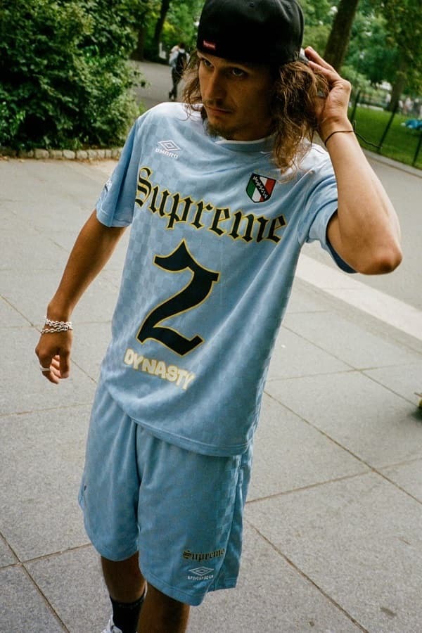 オックスフォードブルー supreme Umbro soccer jersey short blue L