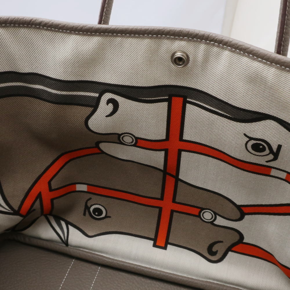 ヤフオク! - HERMES エルメス ガーデンパーティPM トートバッ...