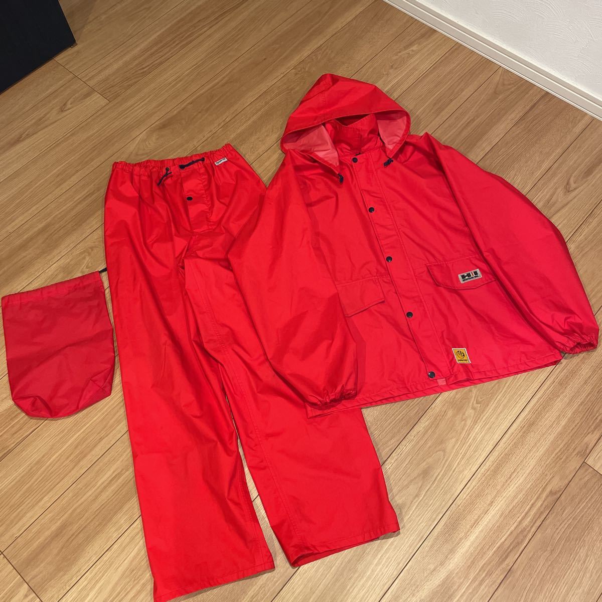 HERITAGE INC. ヘリテイジ GORE-TEX レインスーツ 上下セット LLサイズ 収納ケース付き
